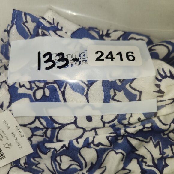 Crewcuts Girls 2 Blue & White Floral Tiered Cotton Dress  2416 - Picture 6 of 6